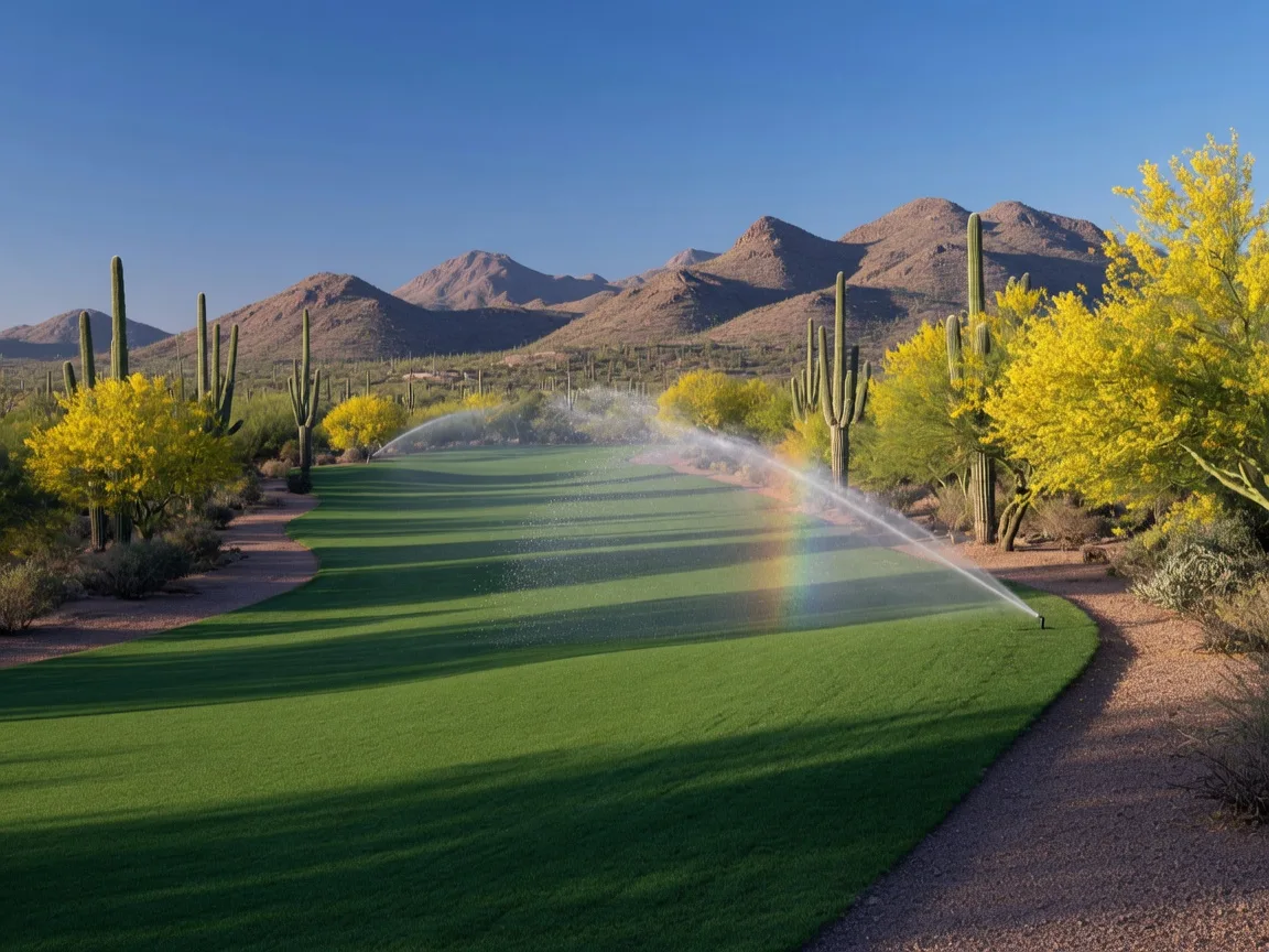 Early light over the desert fairways near Carefree