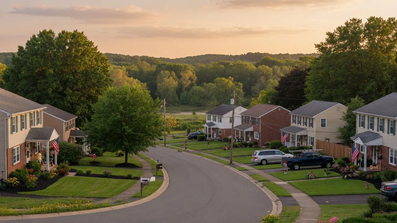 Westampton Township, Burlington County NJ with tree-lined suburban streets