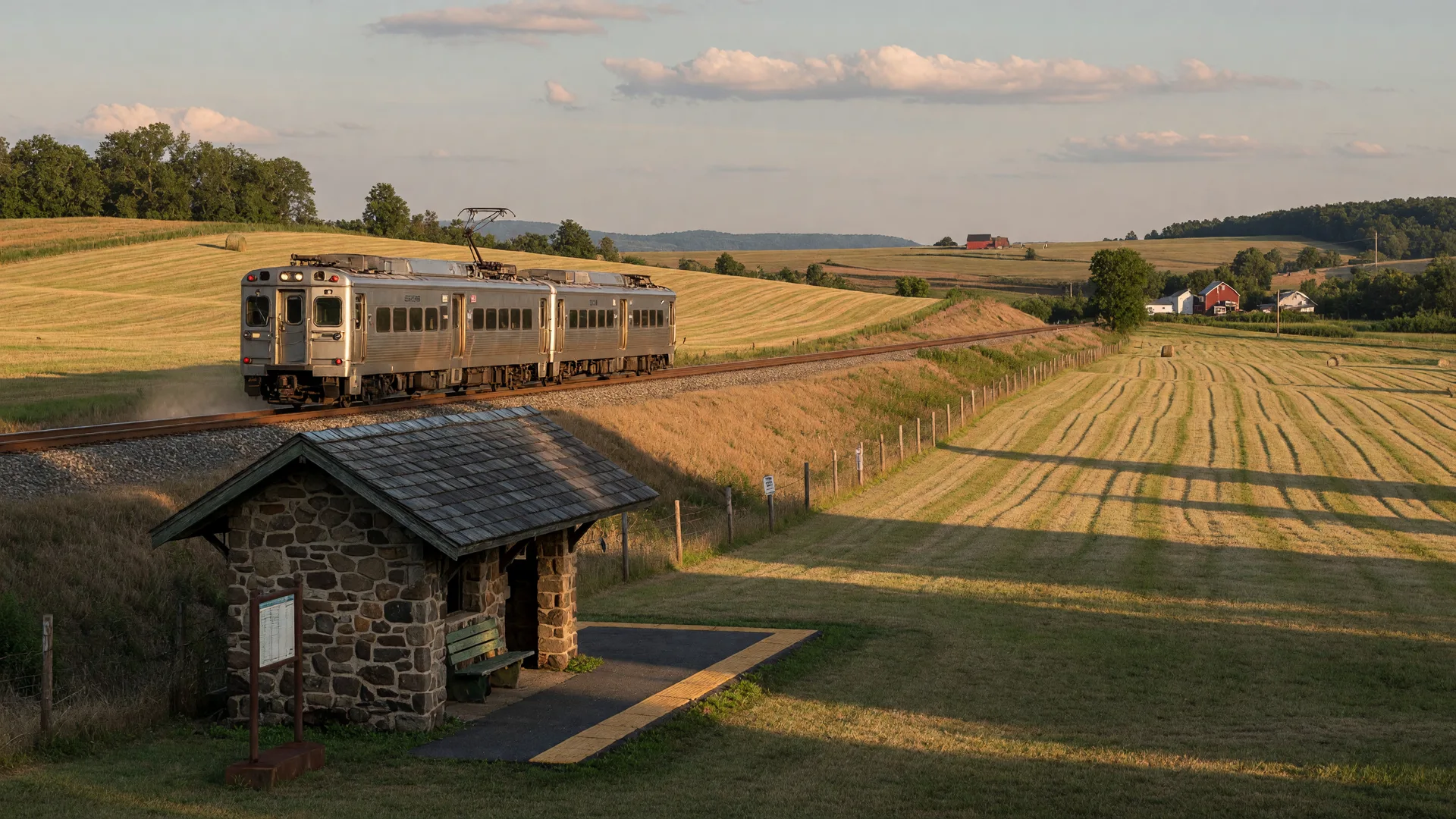 SEPTA Paoli/Thorndale Regional Rail service near Willistown