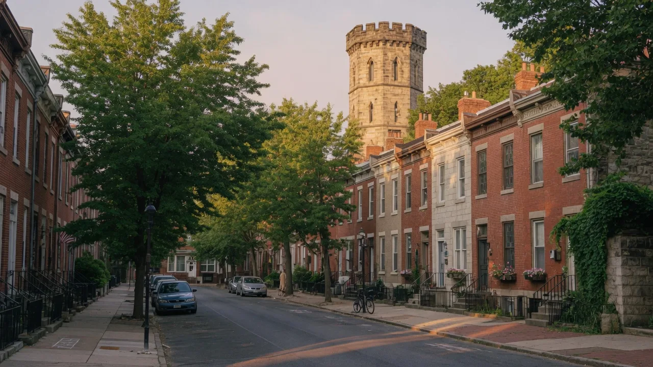 Fairmount Philadelphia skyline with historic and modern architecture