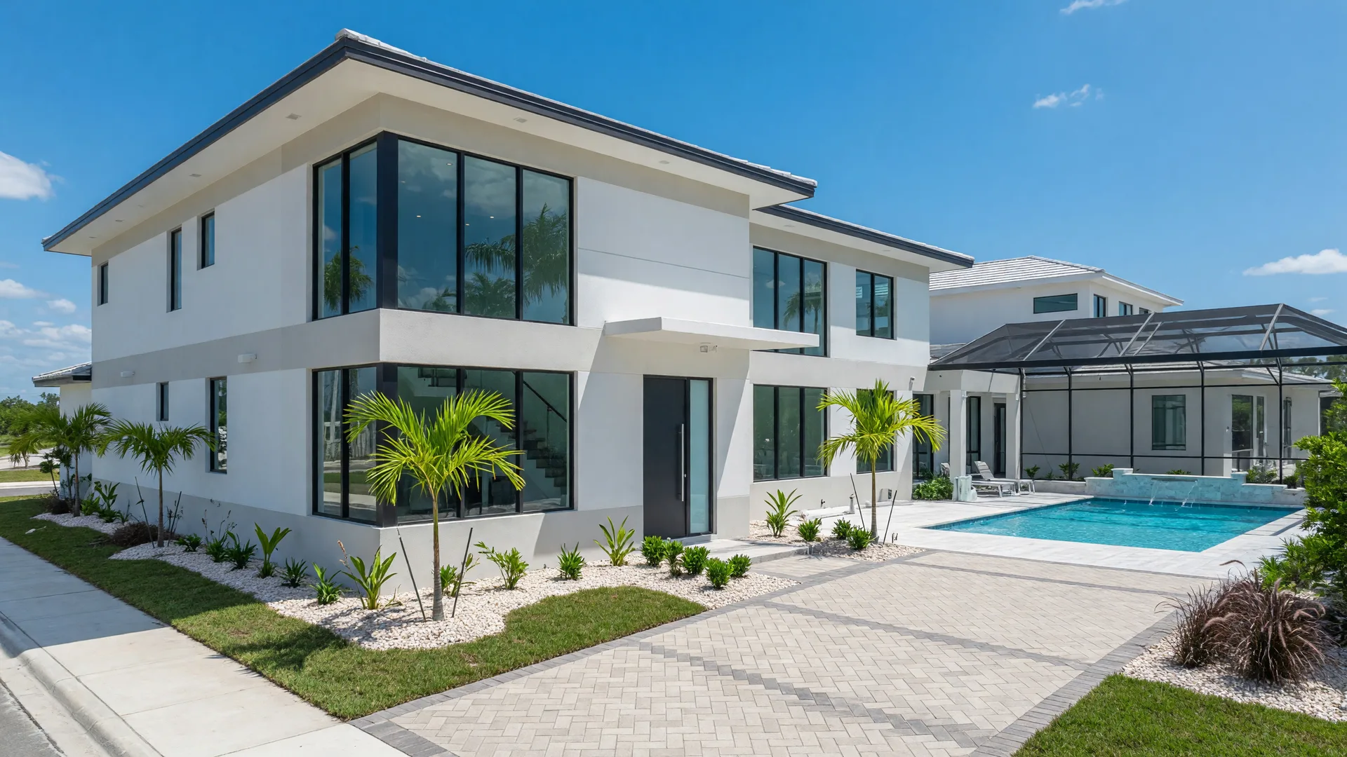 Modern Florida home with pool and screened lanai in Central Florida