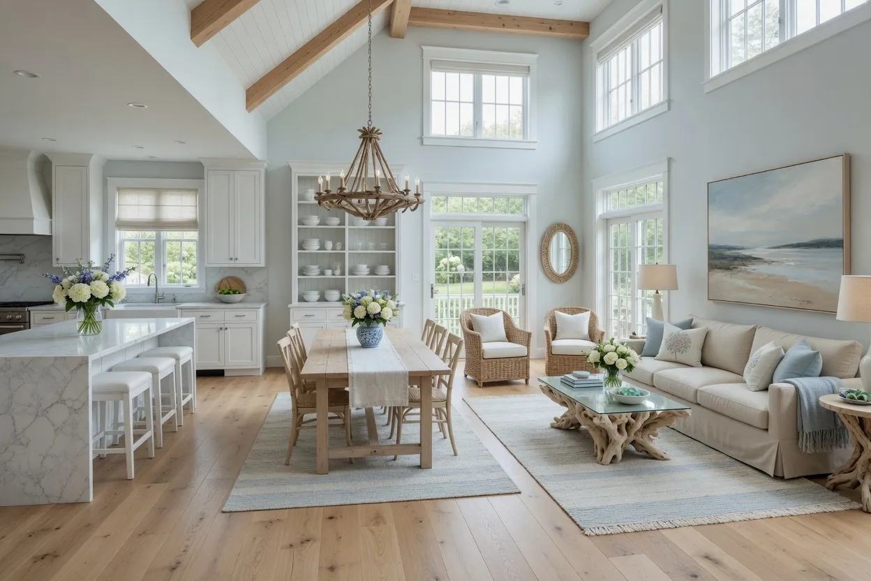 Open-concept living space in a North Shore home