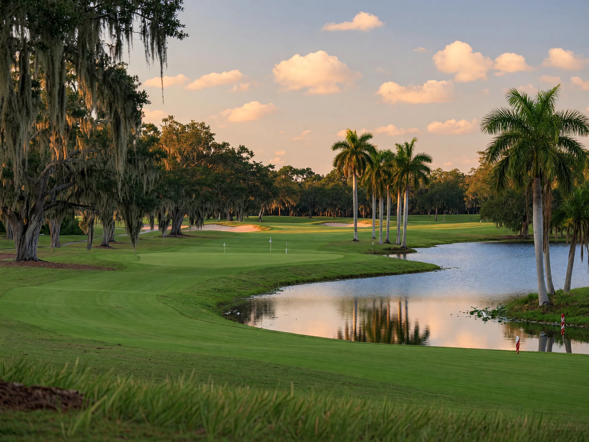Florida golf course with rolling fairways