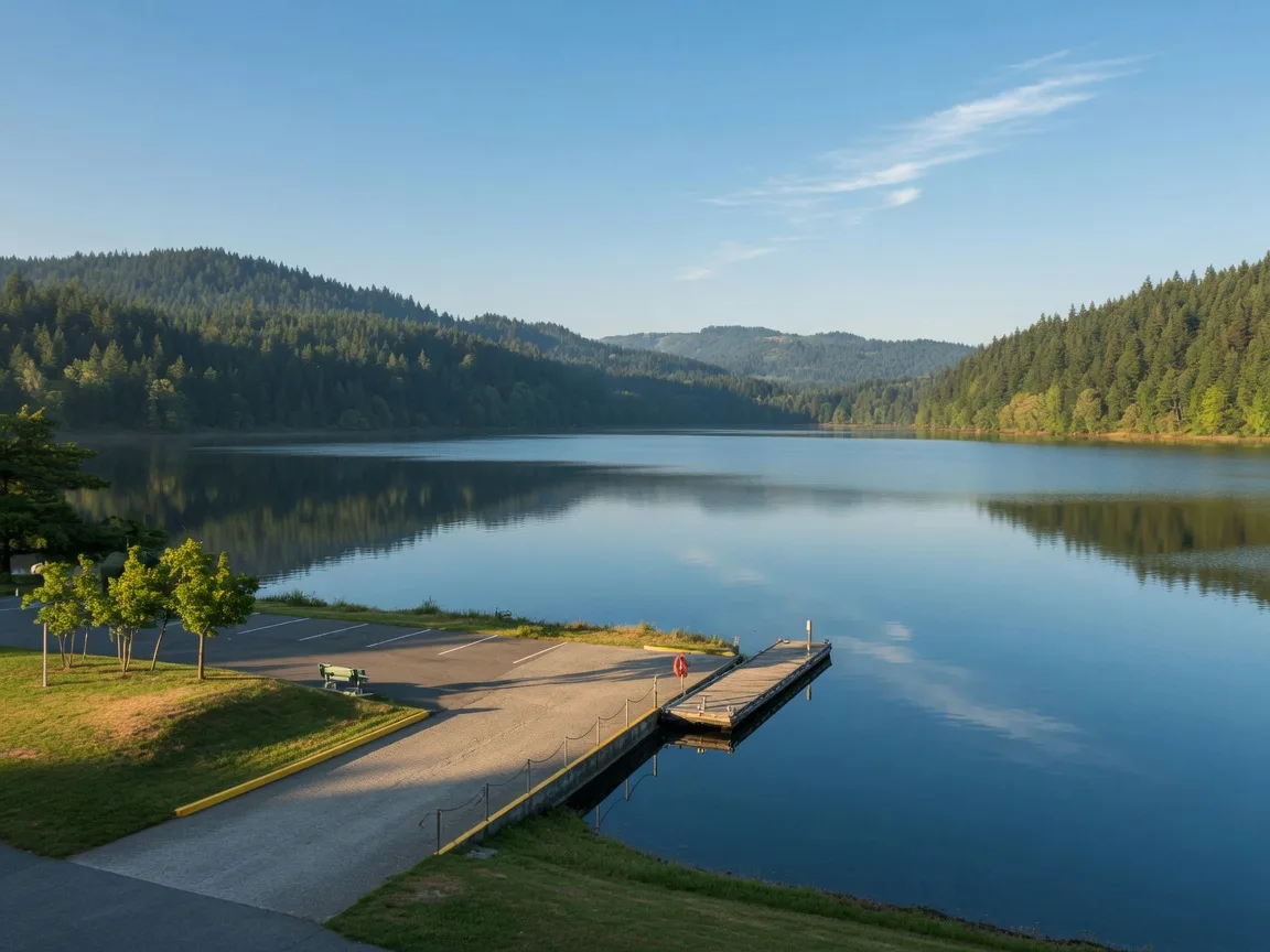 Lake Sammamish near Issaquah, Washington on a clear summer morning
