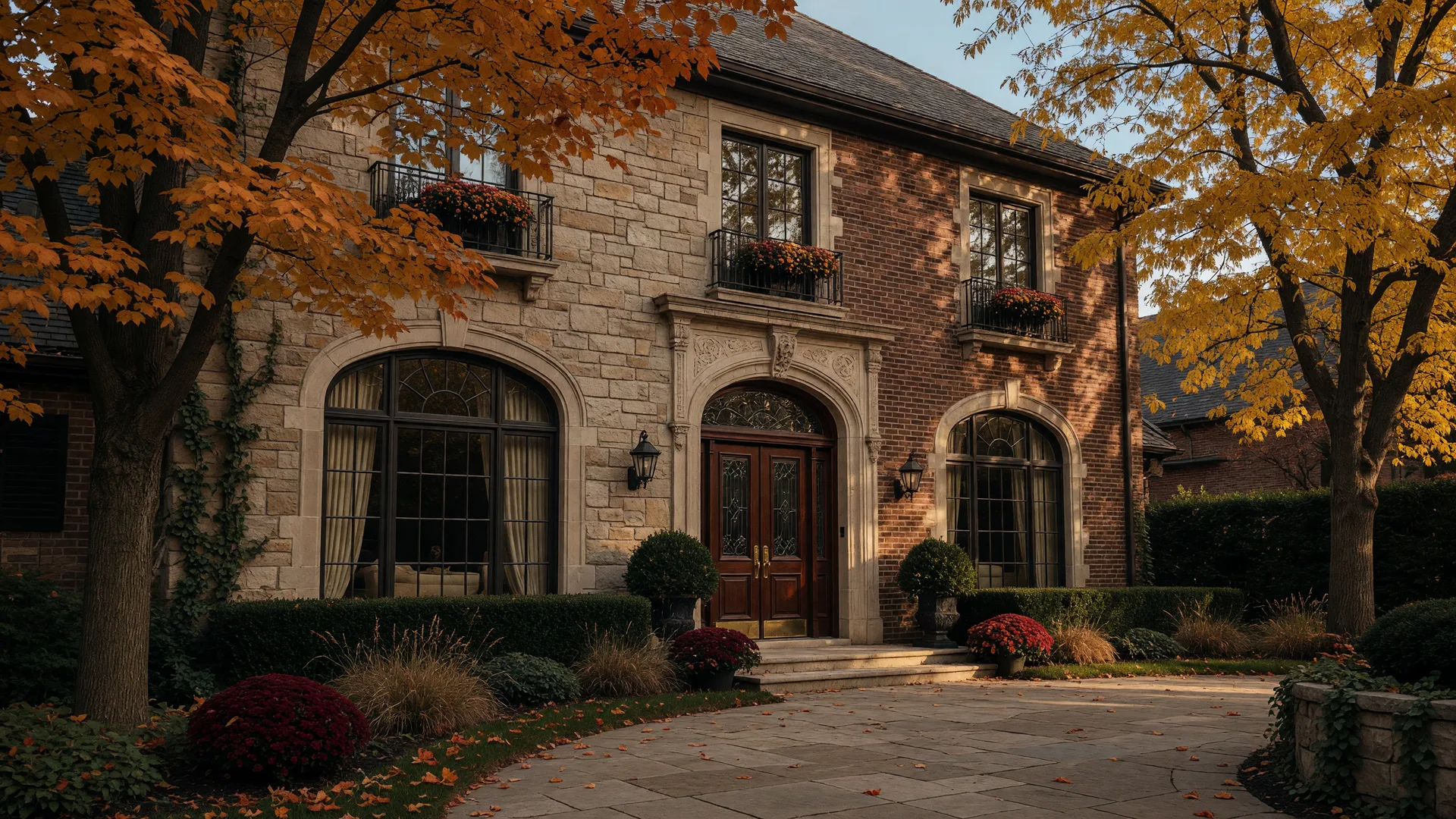 Elegant luxury home entrance