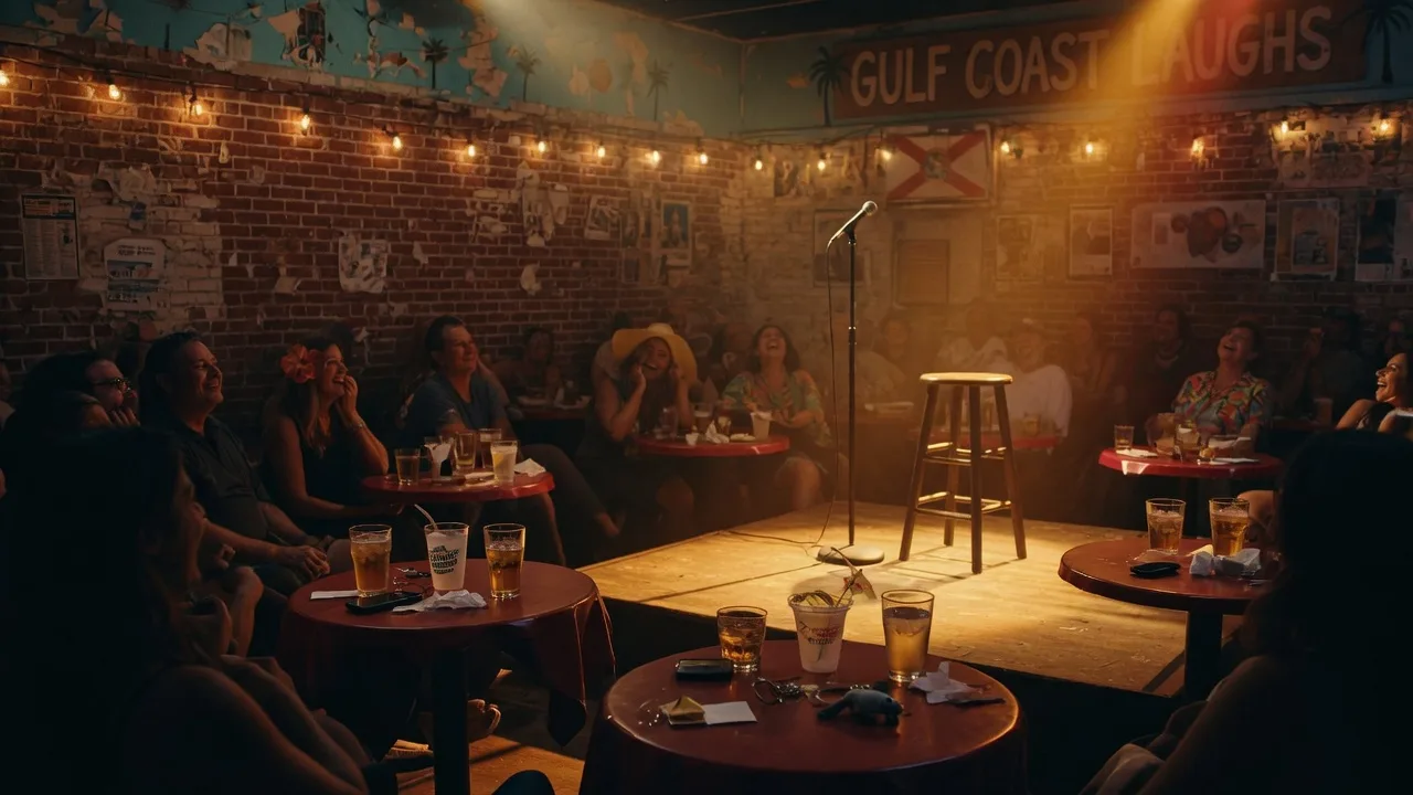 Intimate comedy club interior