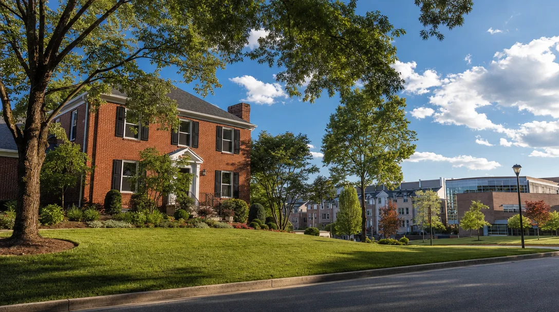 Germantown Maryland suburban community with modern homes and parks