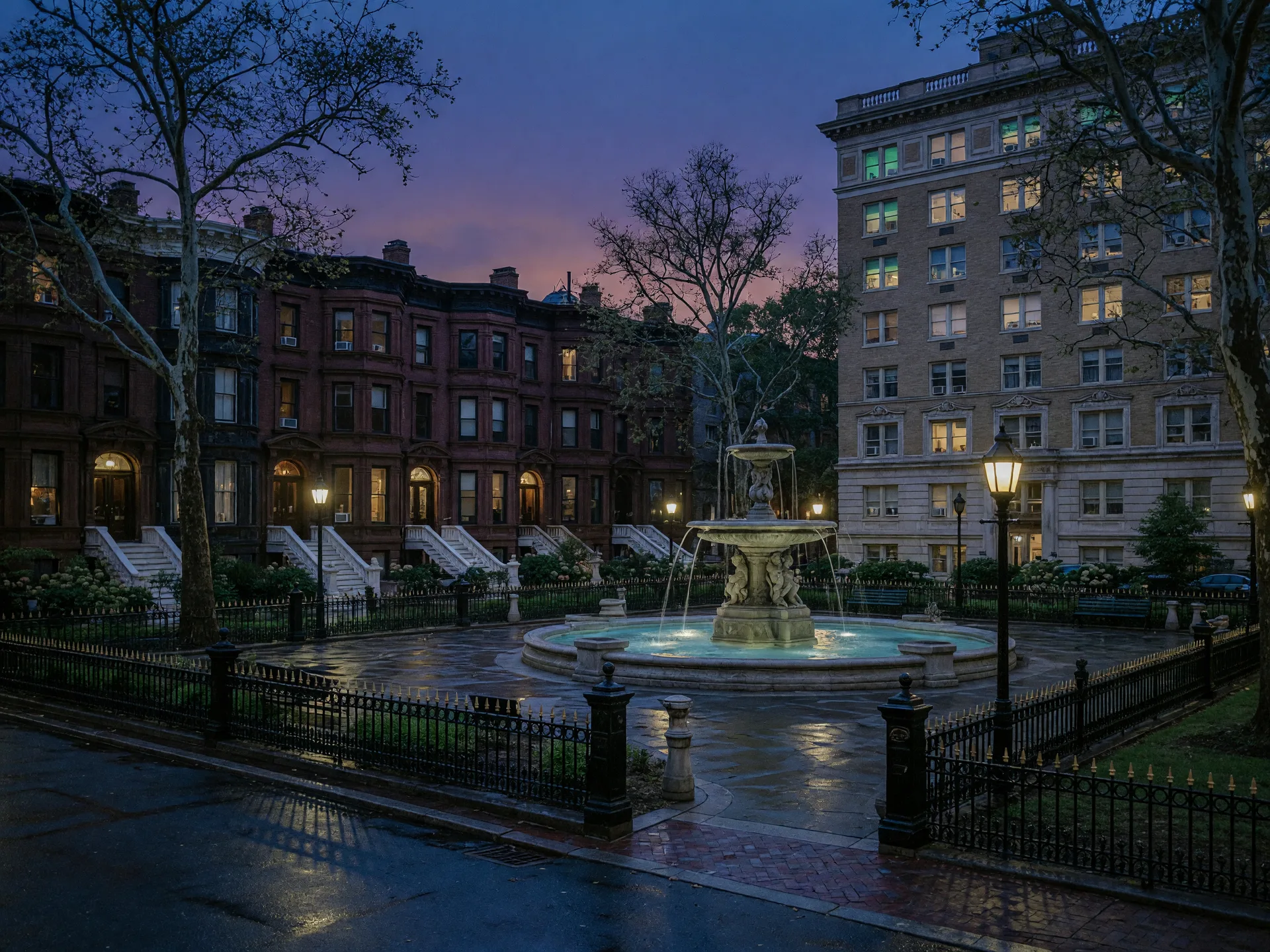 Rittenhouse Square at blue hour