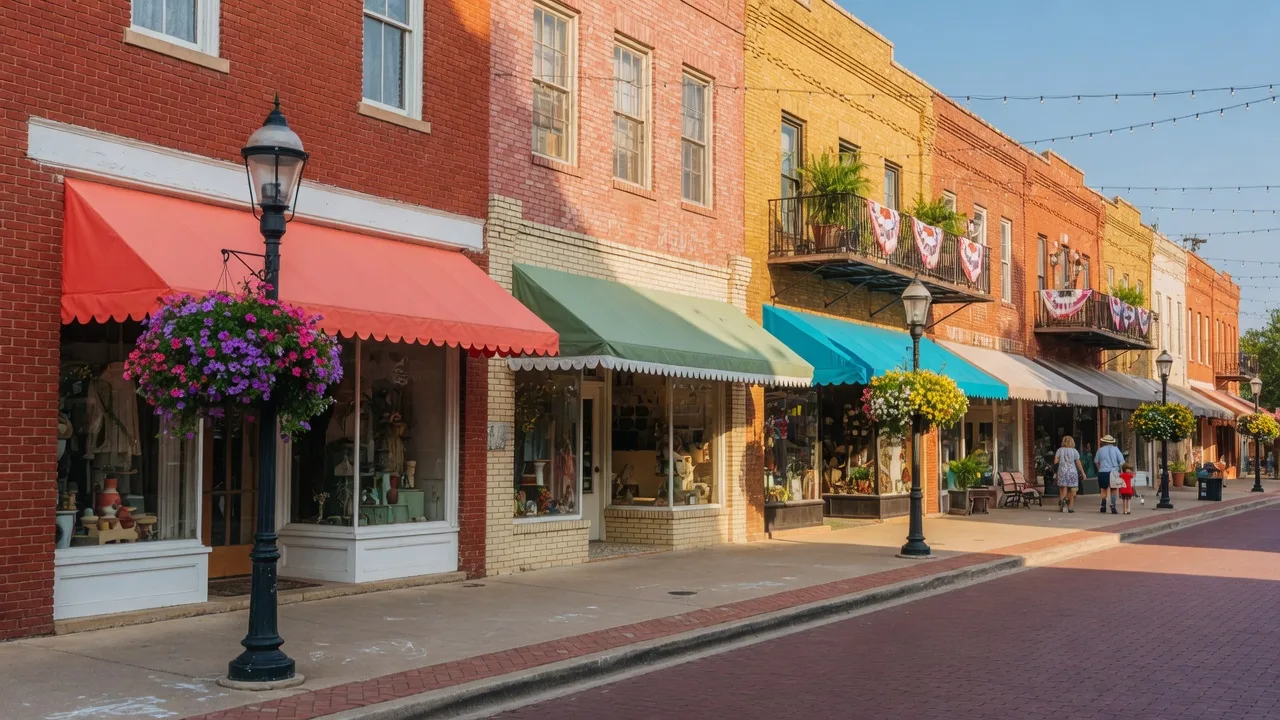 Homes and streetscapes in McKinney, Texas