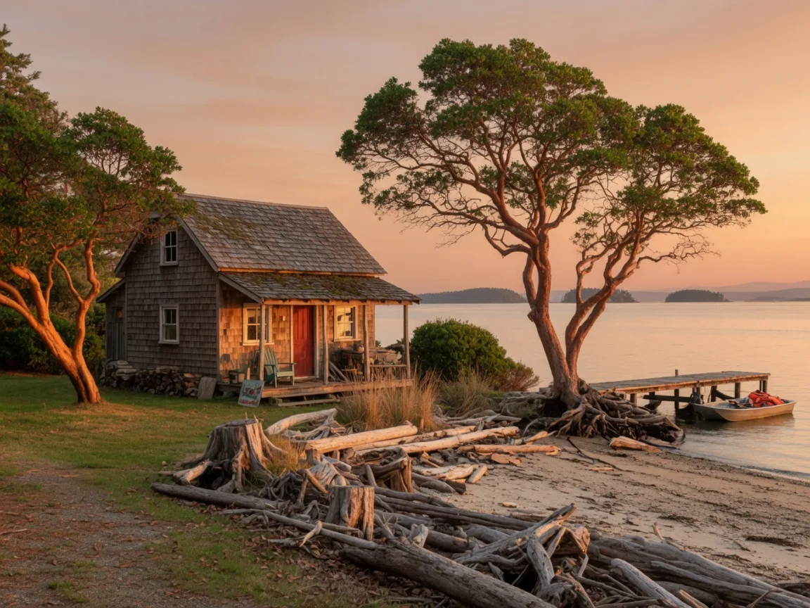 Waterfront cottage on a Gulf Island