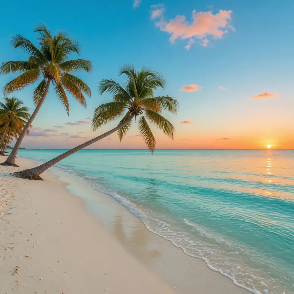 A tropical beach scene