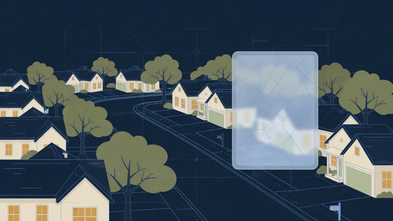 Modern flat vector illustration of homes, Northwest Houston