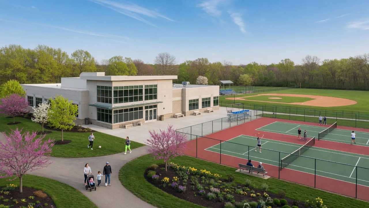 Northampton Township Recreation Center in Richboro with sports fields and courts