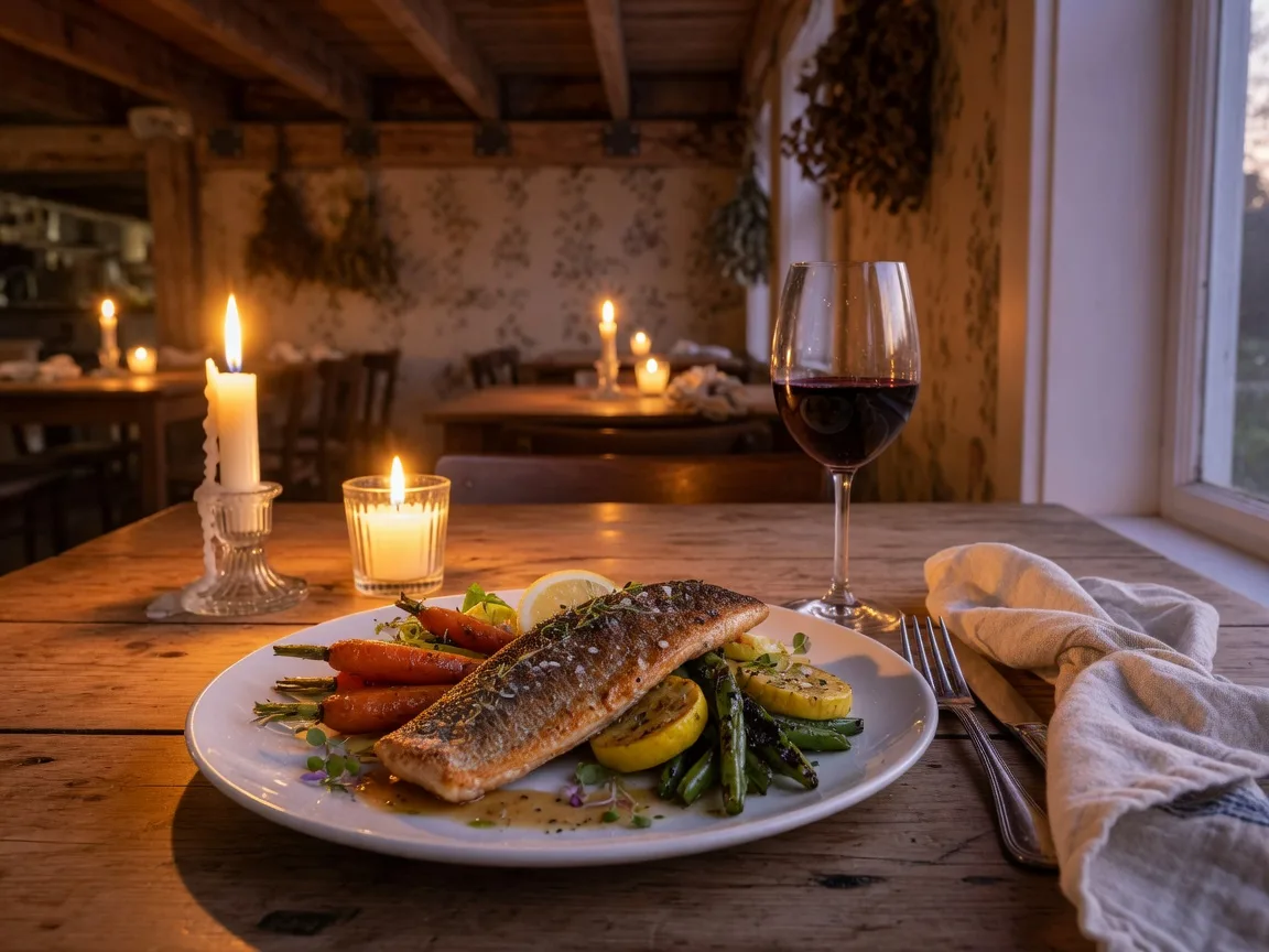 The verified date night tables around Clarkesville: the wood-fire steakhouse, the Italian room, the farm-to-table crossroads, the creek-side Cajun kitchen, and the historic inn.