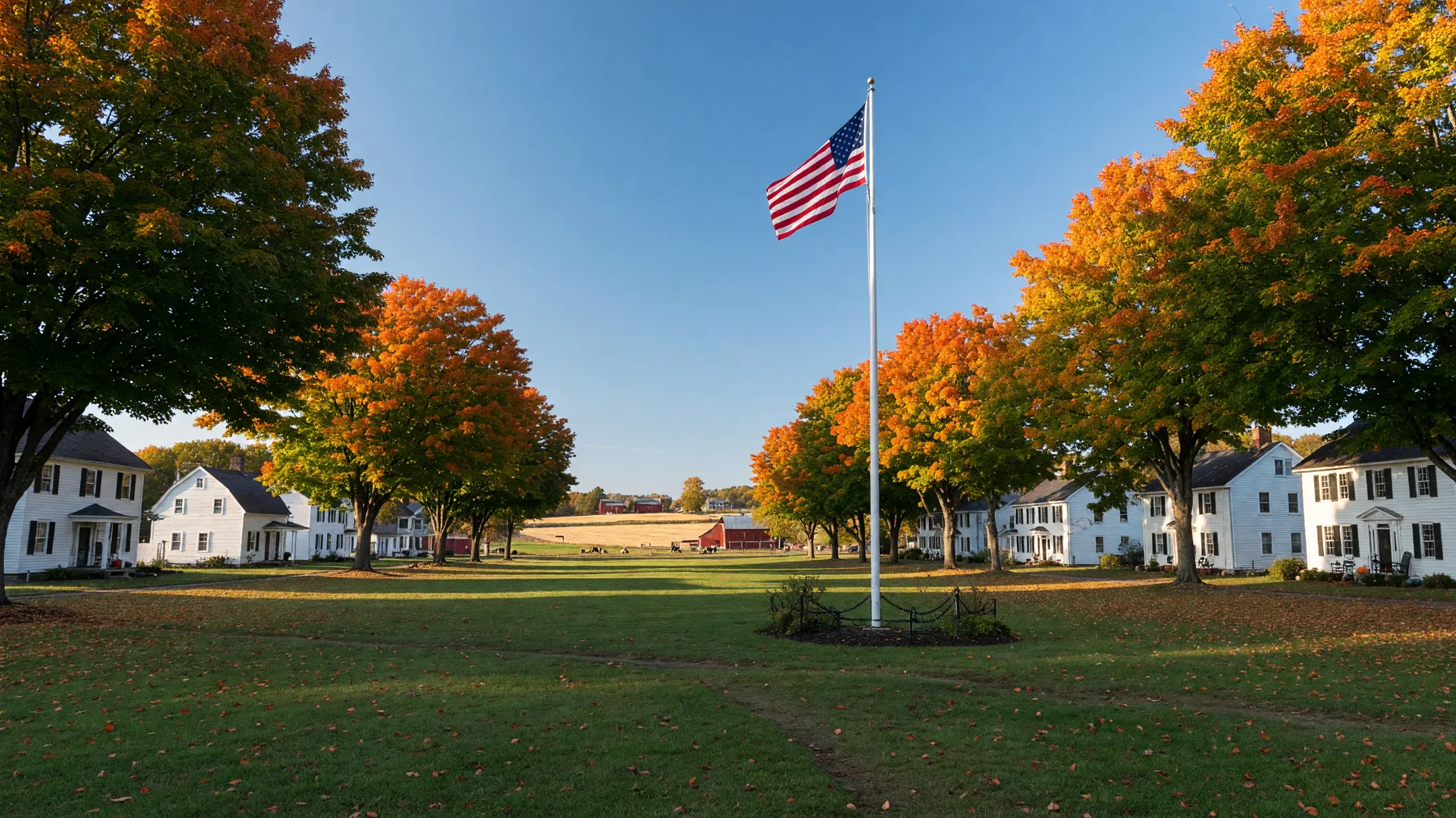 The town common in Topsfield, Massachusetts