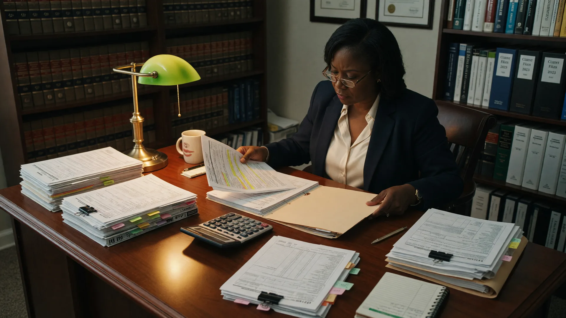 Cross-state CPA reviewing California tax documents and capital gains calculations for a relocation client.