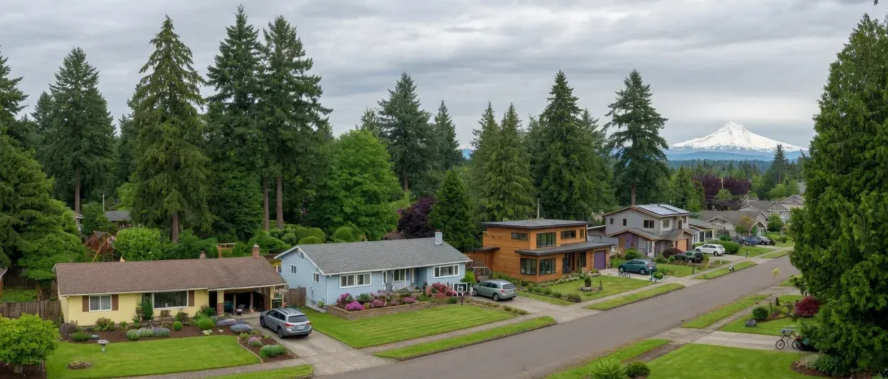 Pacific Northwest suburban neighborhood