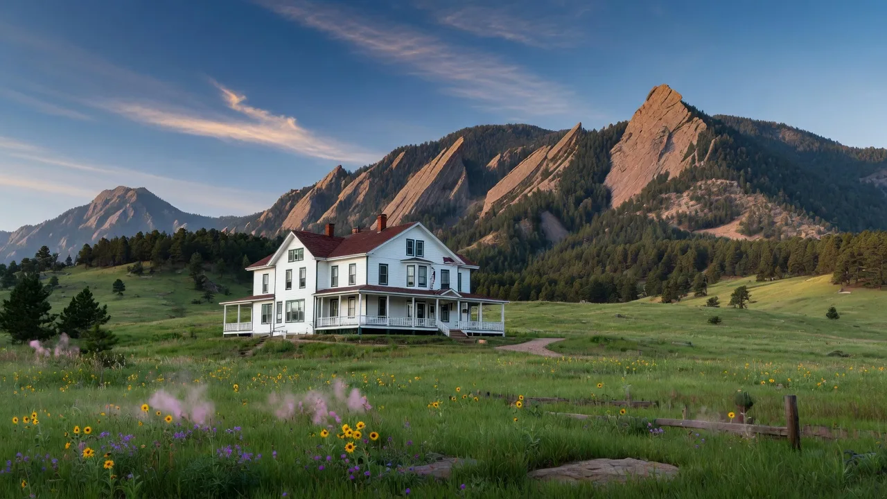 Chautauqua Park with mountain views in Boulder Colorado