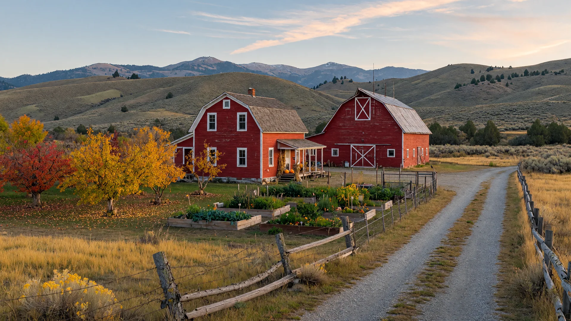 Illustrative image of the historic farmstead at Hidden Springs
