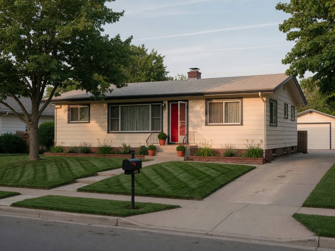 A well-kept mid-century ranch home on a quiet suburban lot, sold as-is without needing repairs