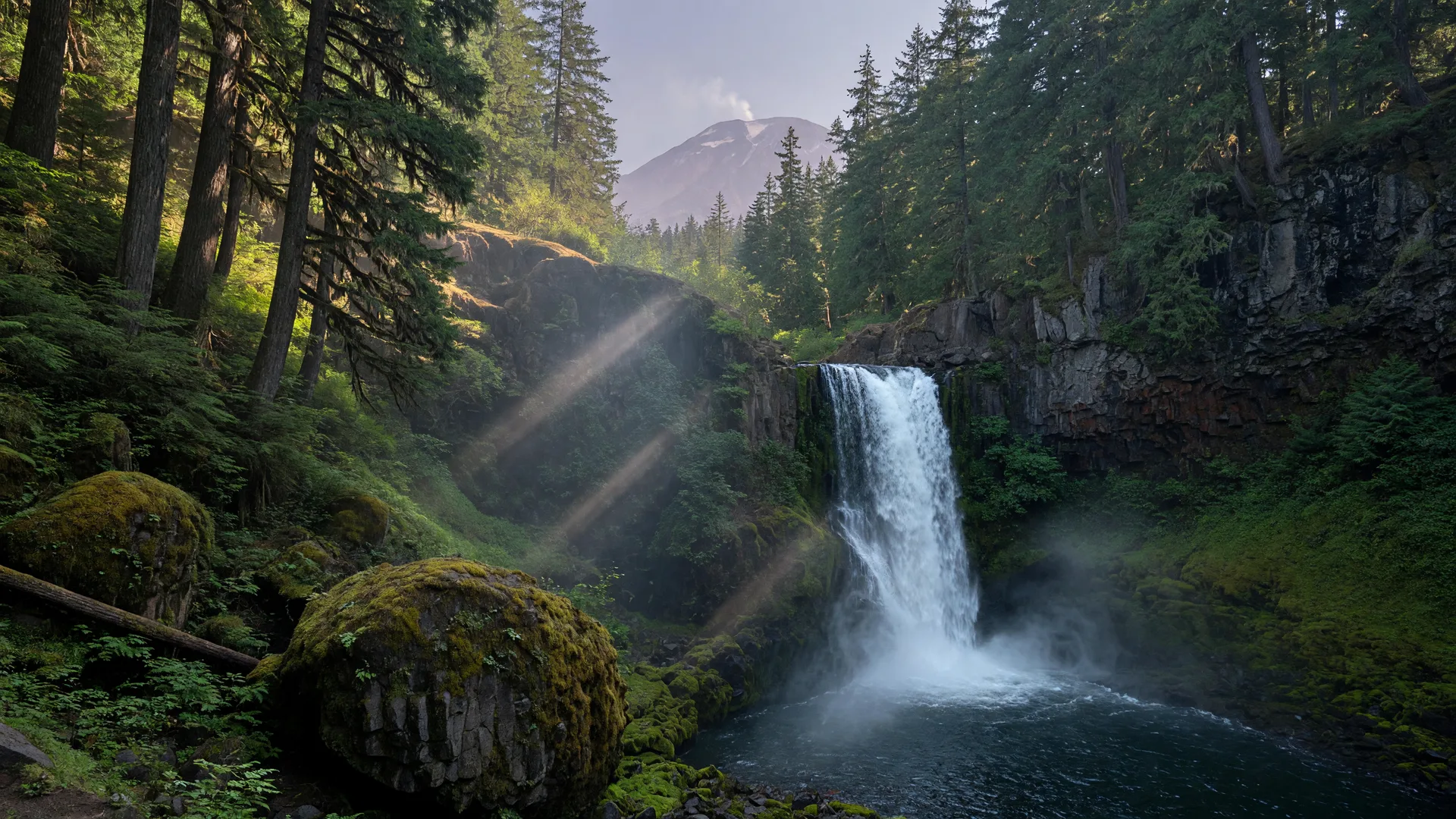 Cispus waterfall country: Cathedral Falls, Covel Creek, and Angel Falls
