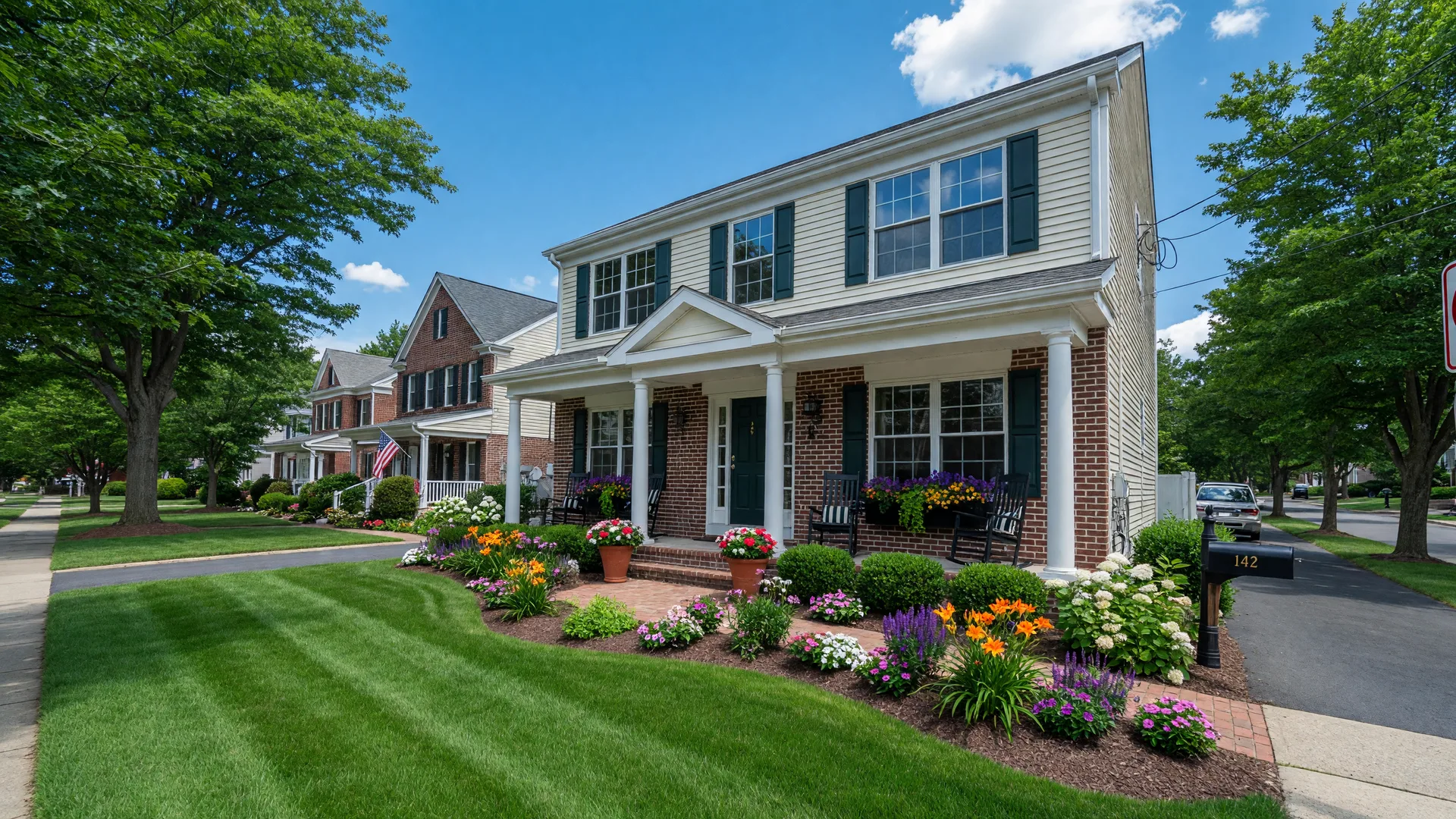 Colonial home exterior in Cherry Hill