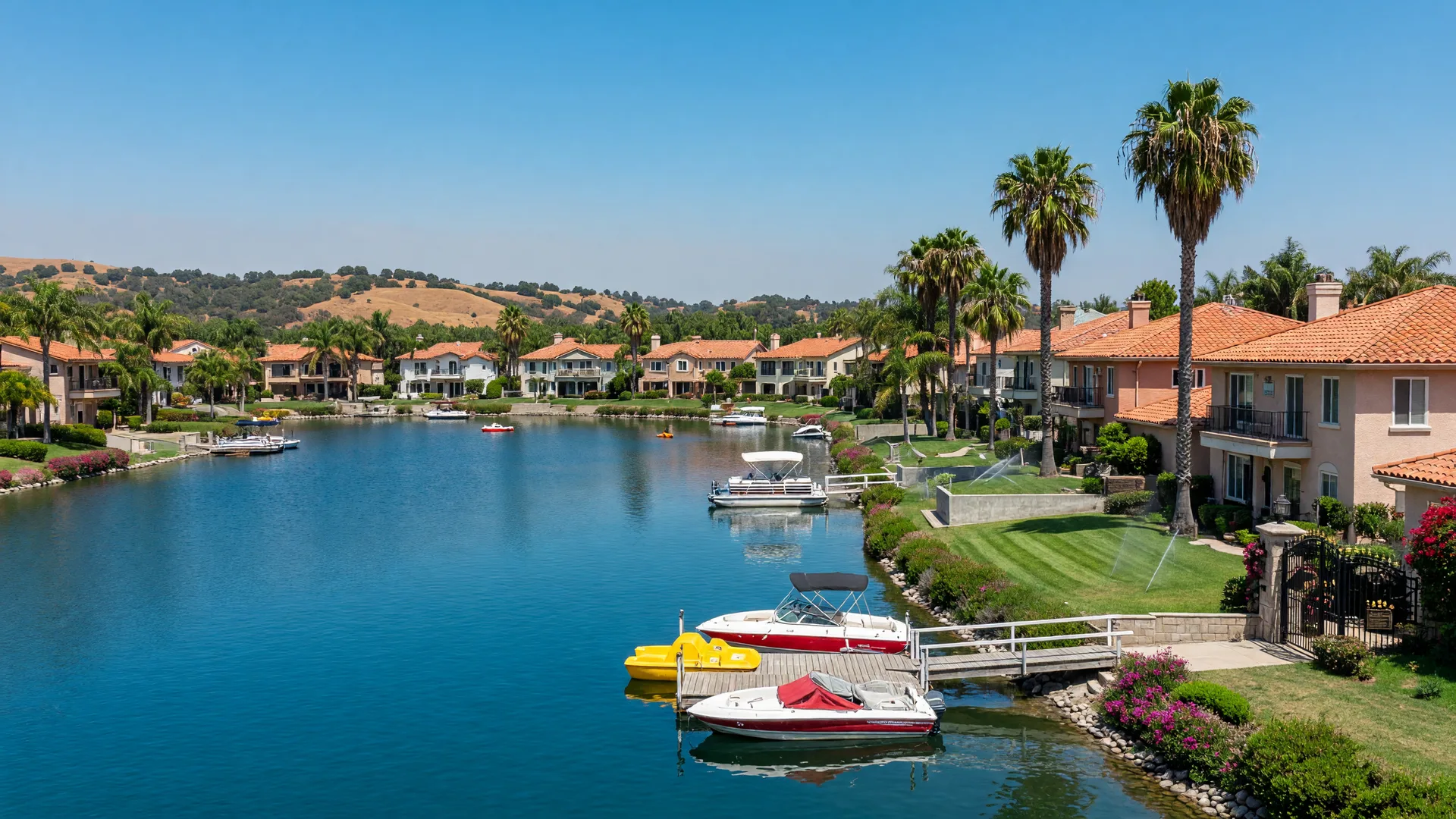 View of the Canyon Lake area in Southwest Riverside County California