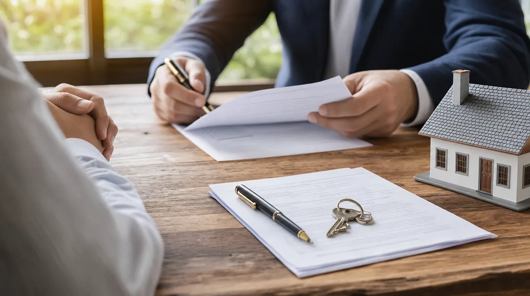 Real estate closing table with documents and keys -- understanding seller closing costs in South Carolina.