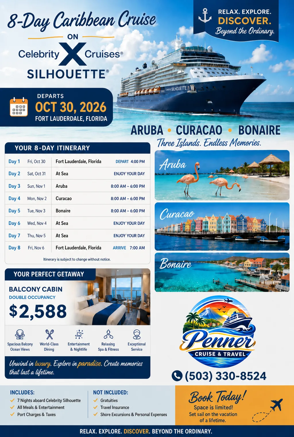 Oferta de crucero Celebrity Silhouette por las islas ABC