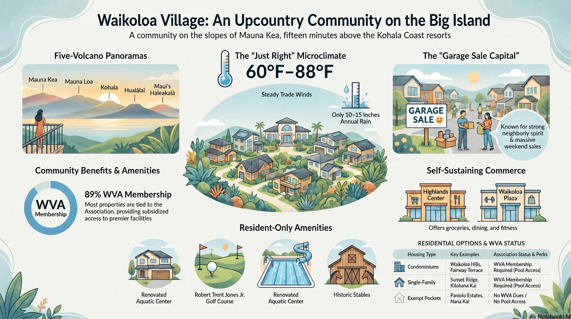 Community overview infographic for Waikoloa Village