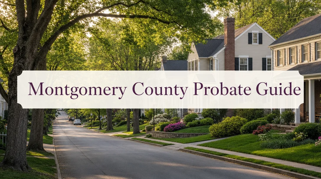 Montgomery County Probate Guide - Maryland probate real estate