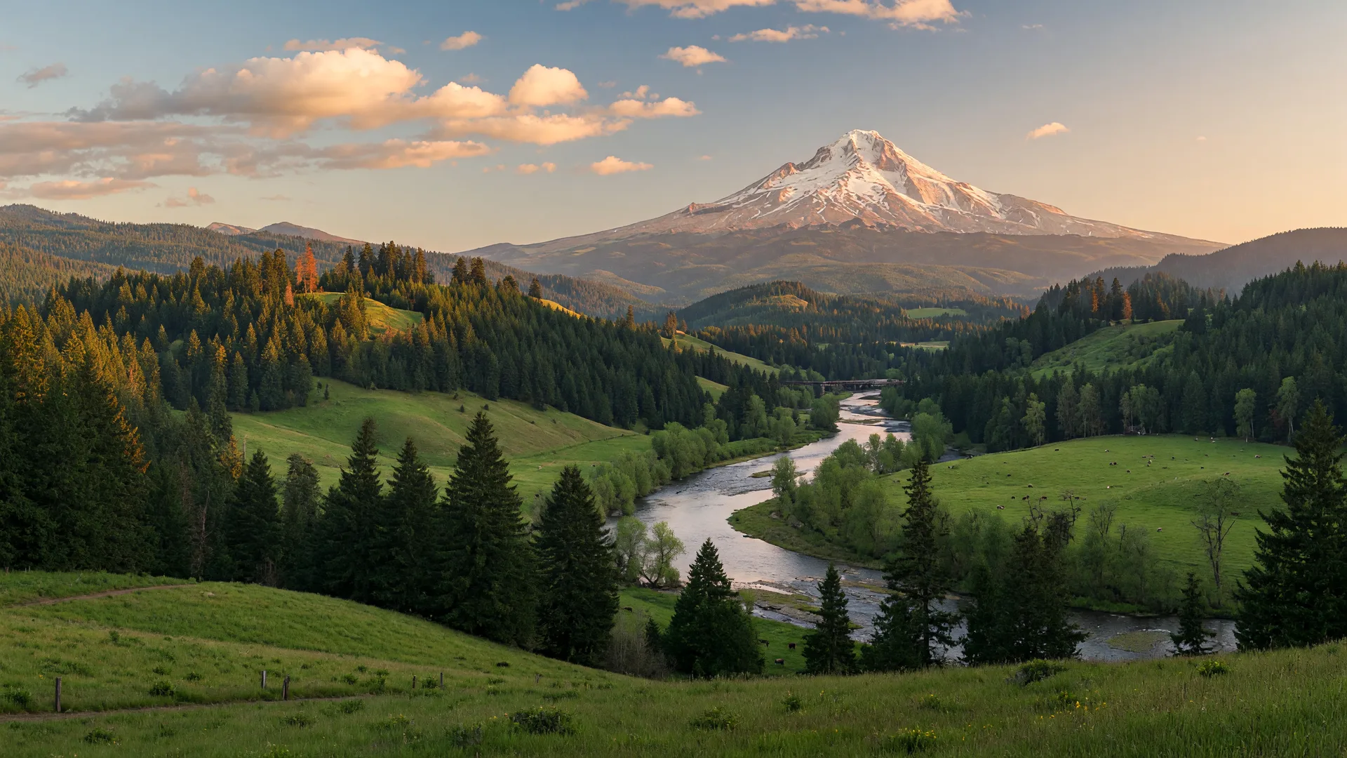 Oregon countryside landscape near Estacada and Sandy
