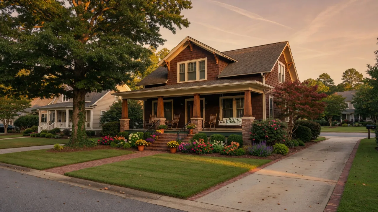 welcoming Douglasville craftsman home with porch