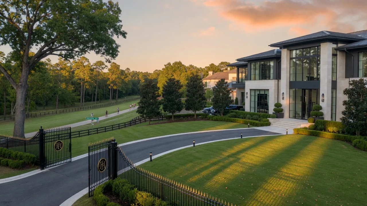 Homes and streetscapes in Preston Hollow, Texas