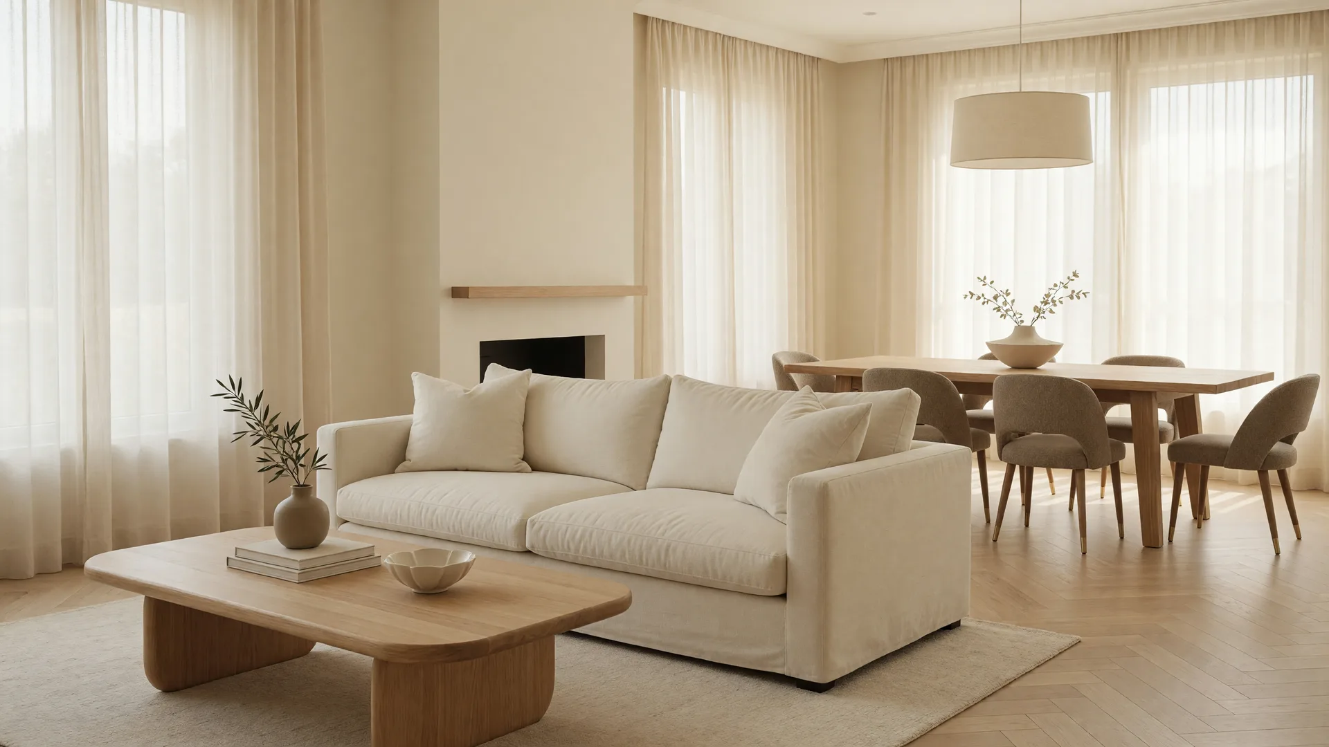 Bright, airy luxury living room with natural light, a look at the interior quality Arizona renters can expect