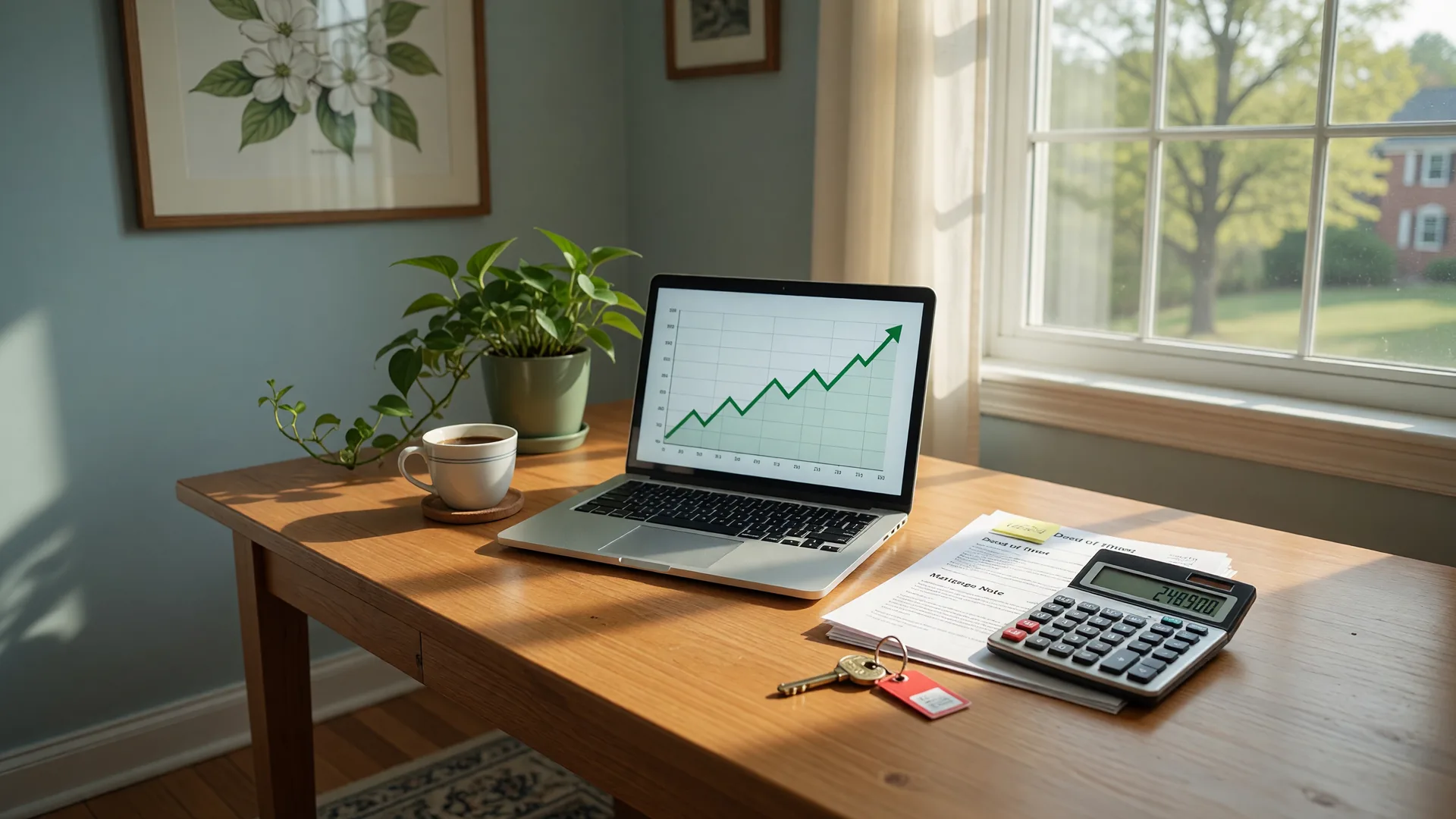 Credit score and mortgage paperwork on a desk, short sale credit impact guide for Fredericksburg VA homeowners