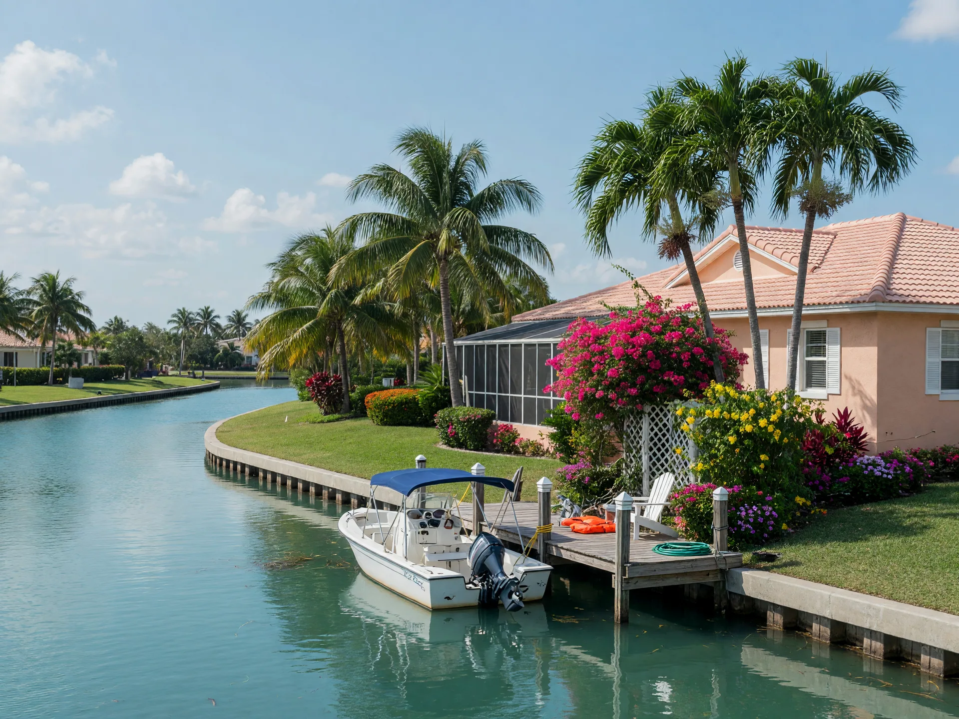 Canales y estilo de vida costero en Southwest Cape Coral