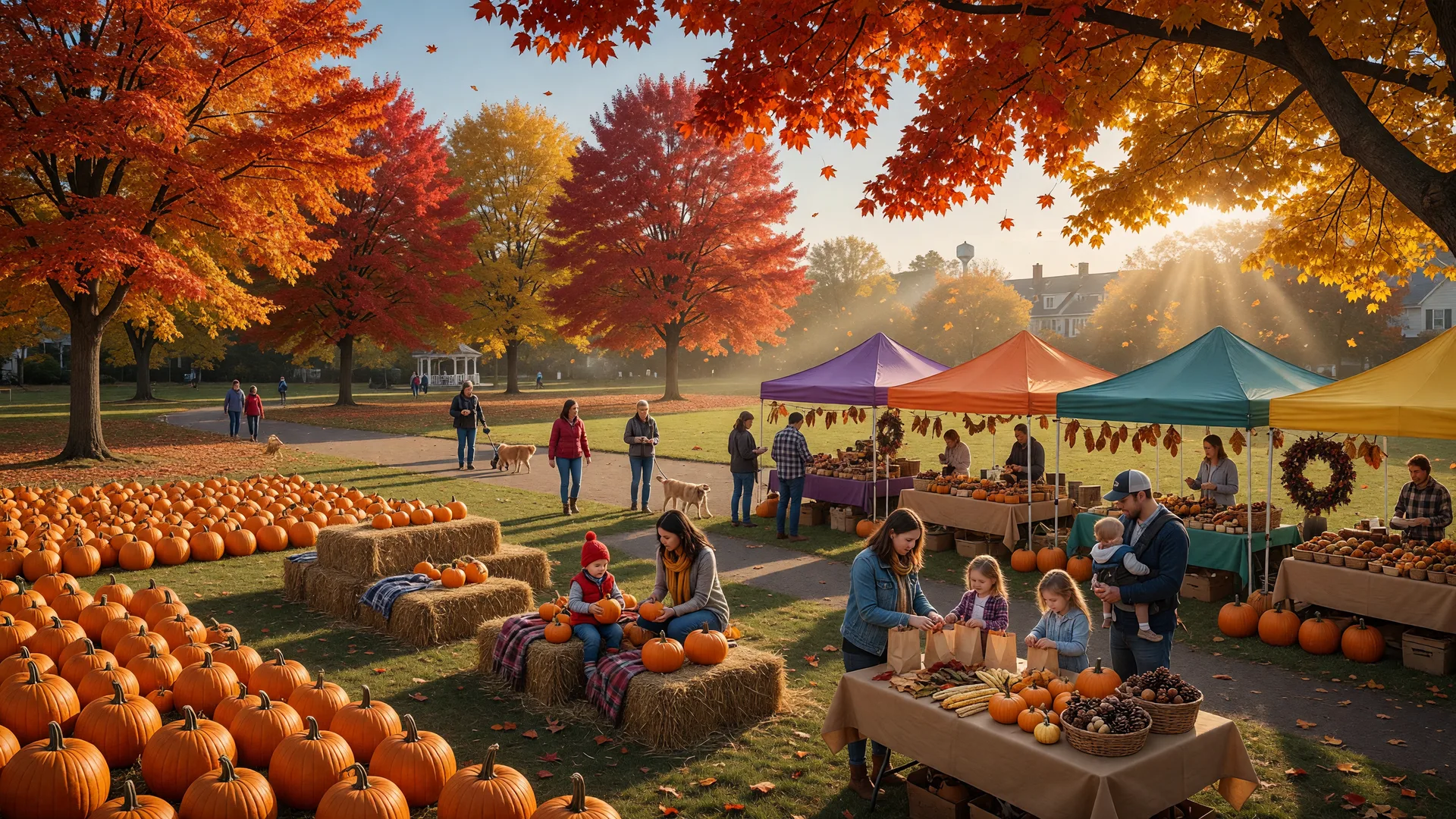 Cherry Hill Festival with autumn decorations and community celebration