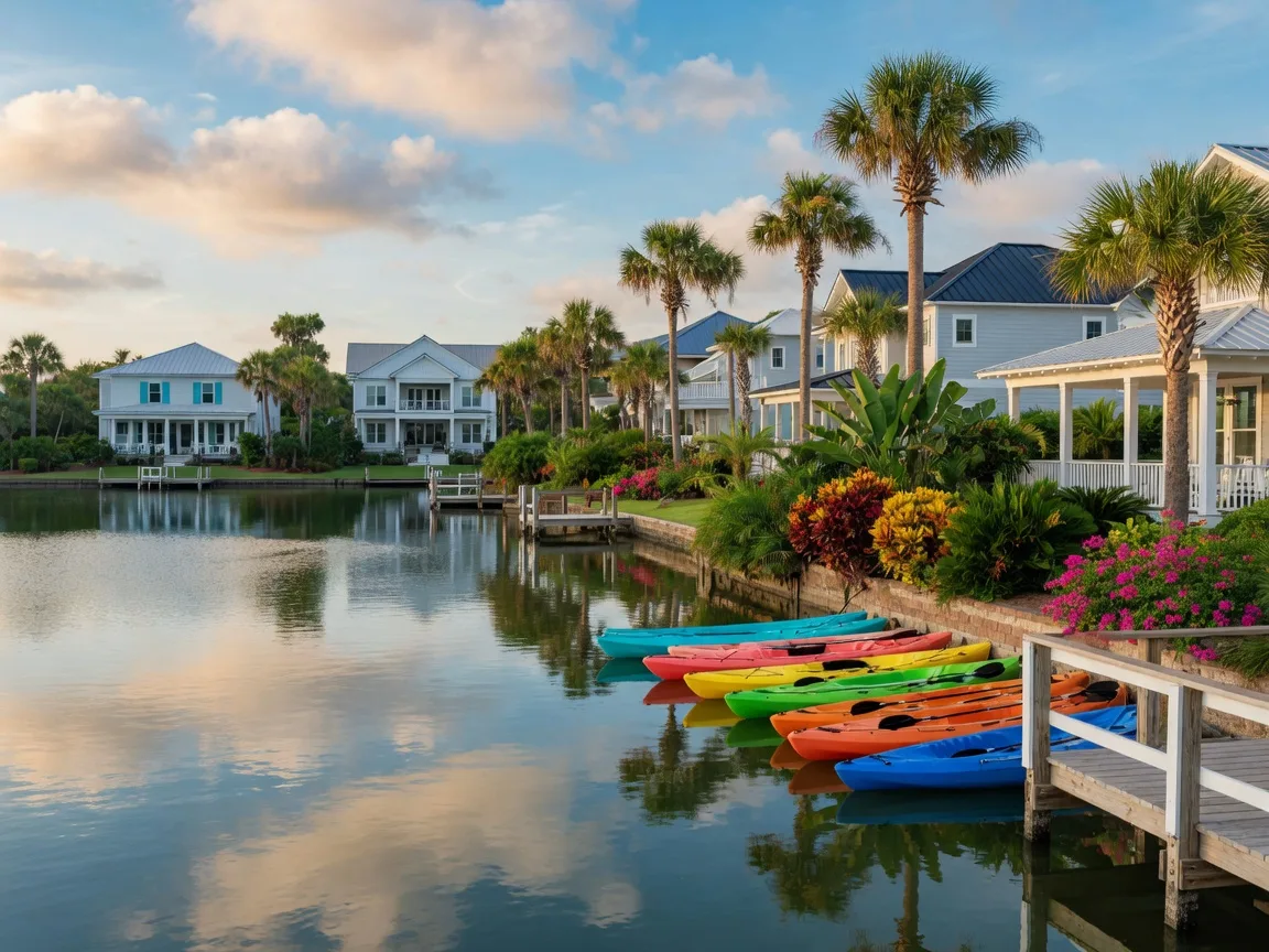 Subdivision lake and community amenities near Carolina Forest Myrtle Beach SC