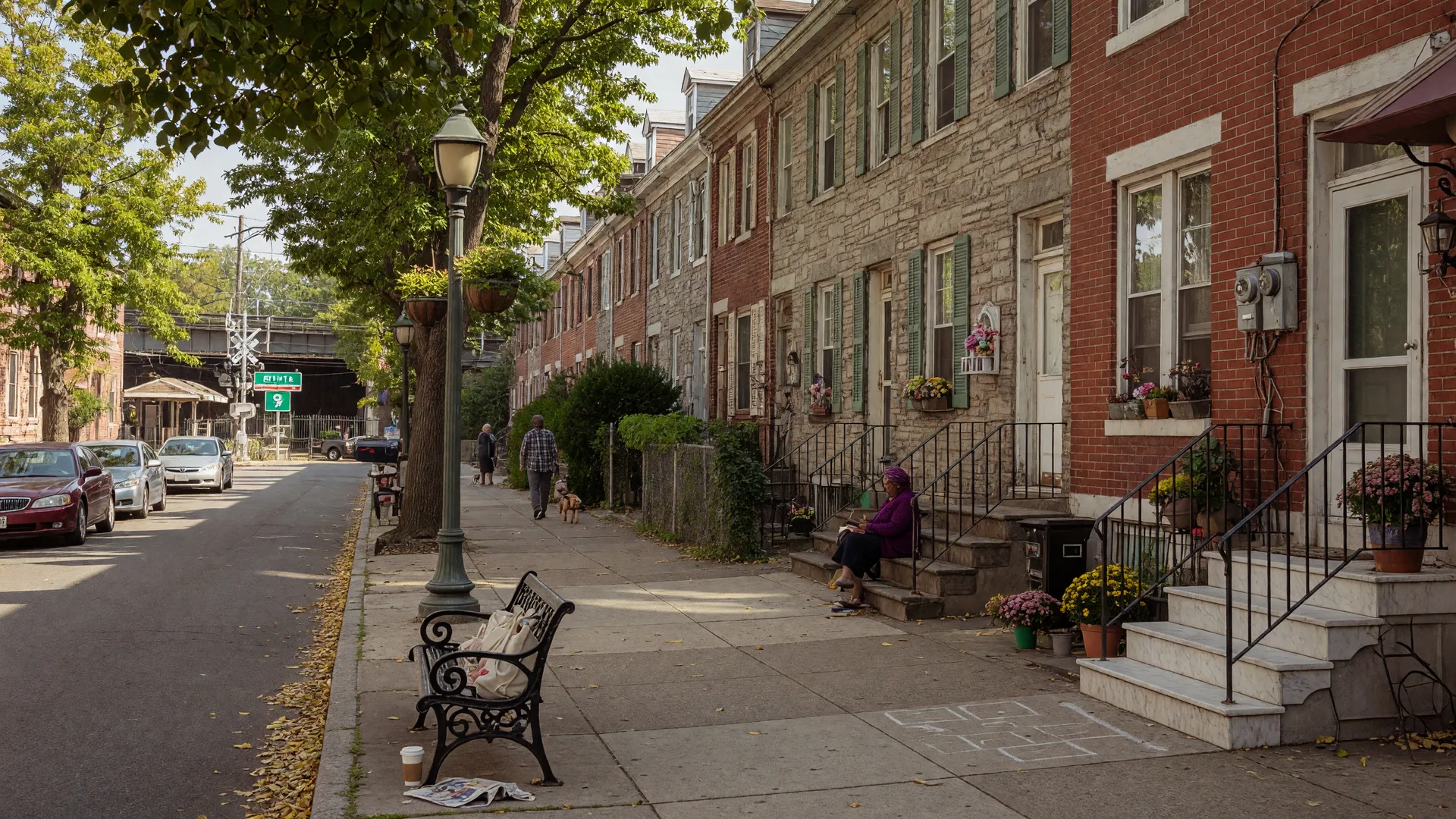 Germantown Avenue commercial corridor in Philadelphia with local shops