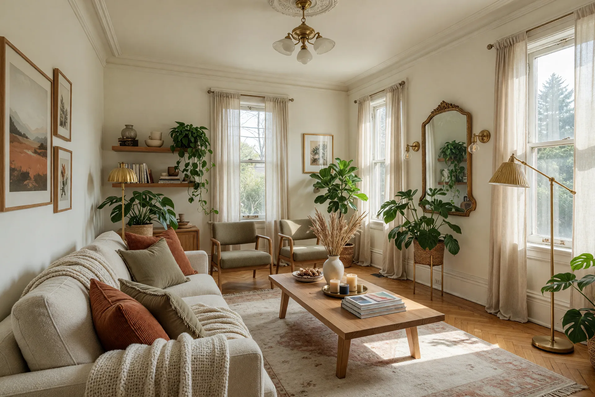 Bright Victoria character home living room