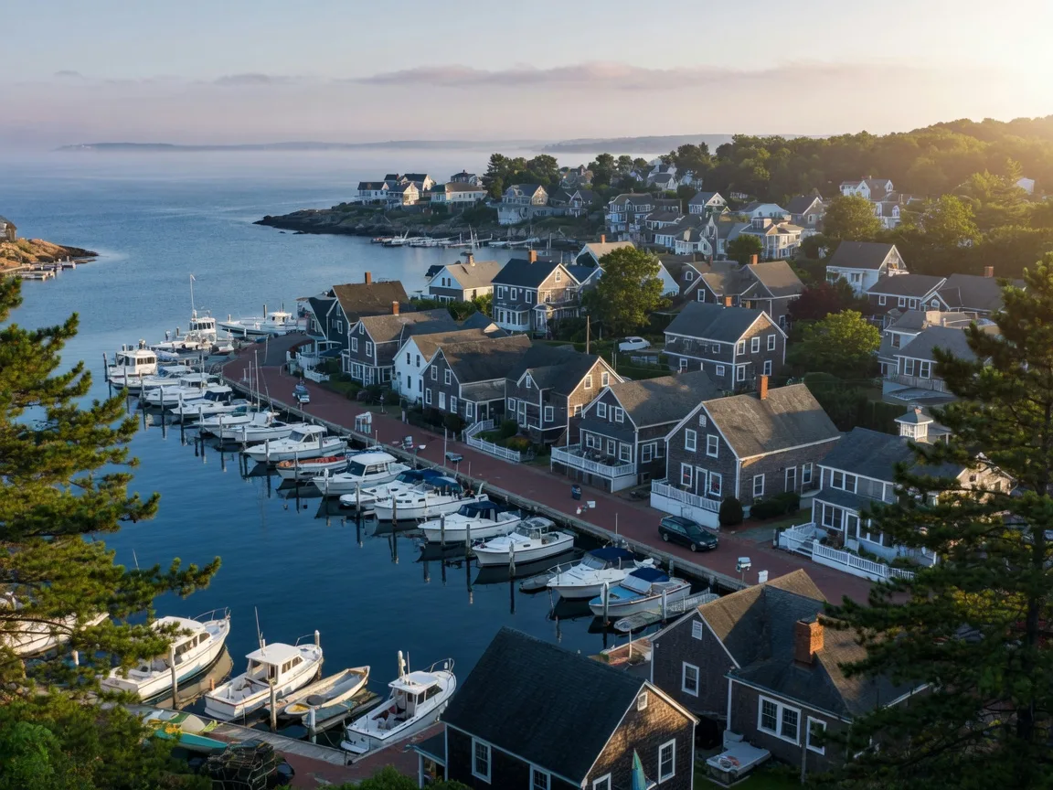 A harbor village on the Massachusetts North Shore