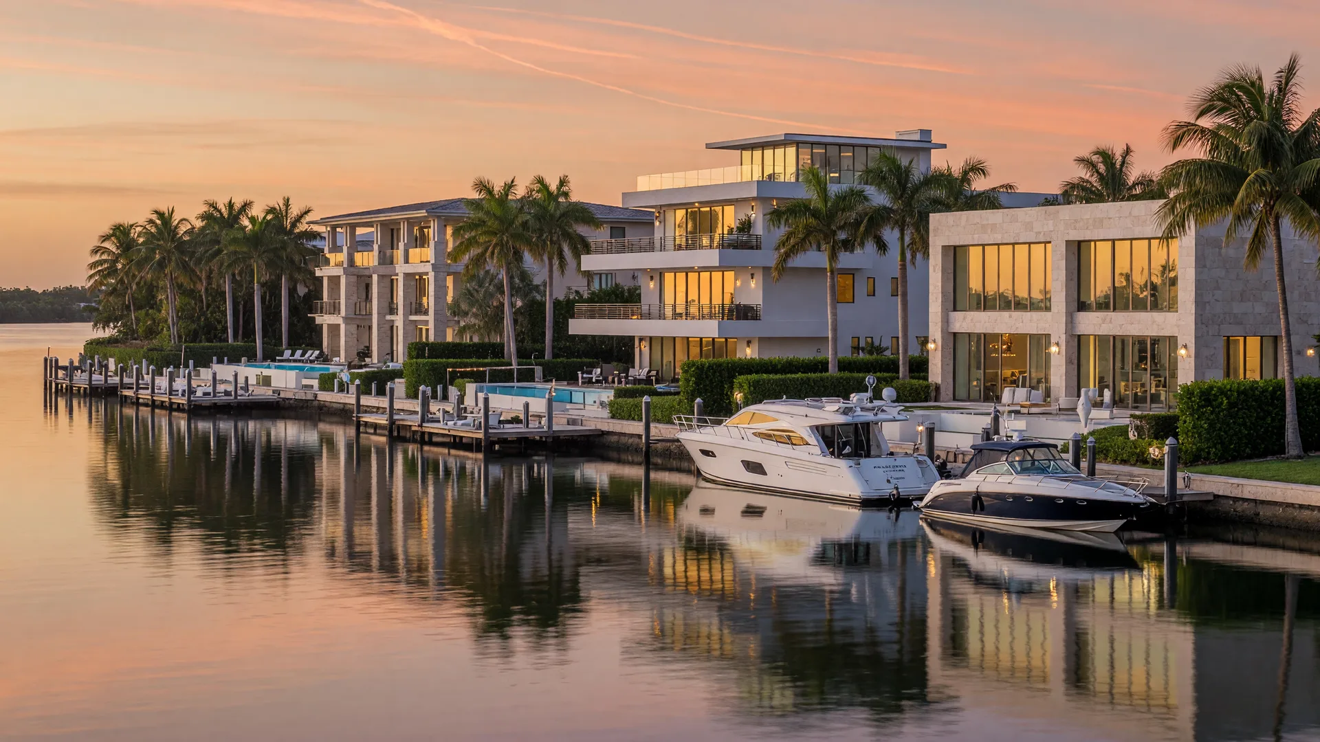 The Hollywood Beach Broadwalk and Intracoastal waterfront in Broward County