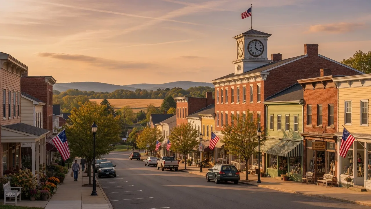 Historic Main Street in Hopewell, New Jersey