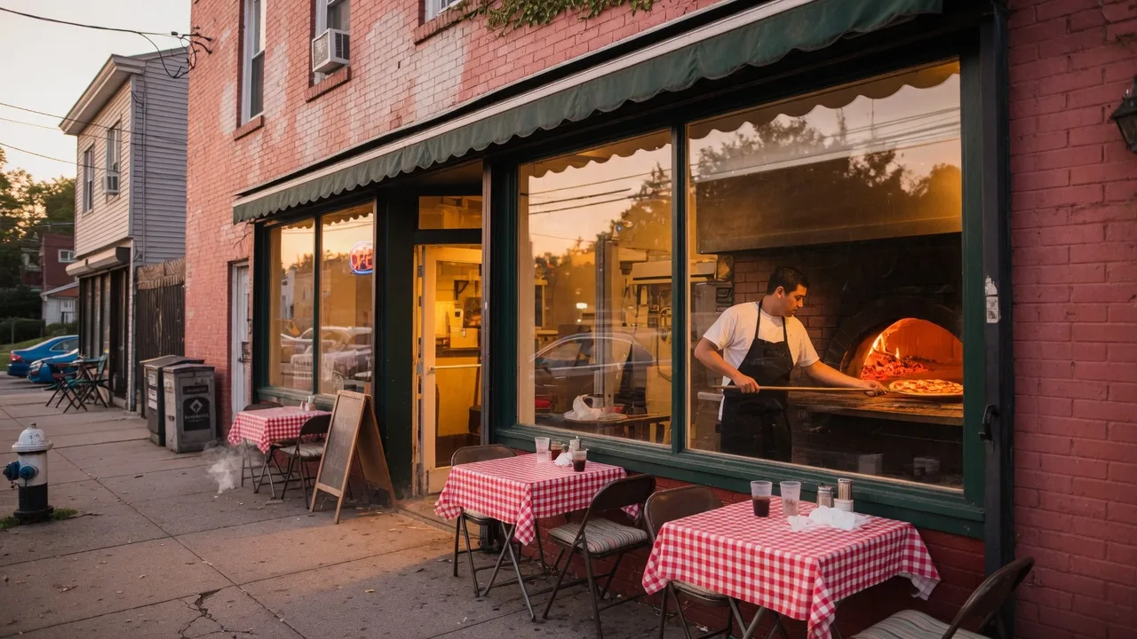 Classic New Jersey pizzeria with wood-fired pizza