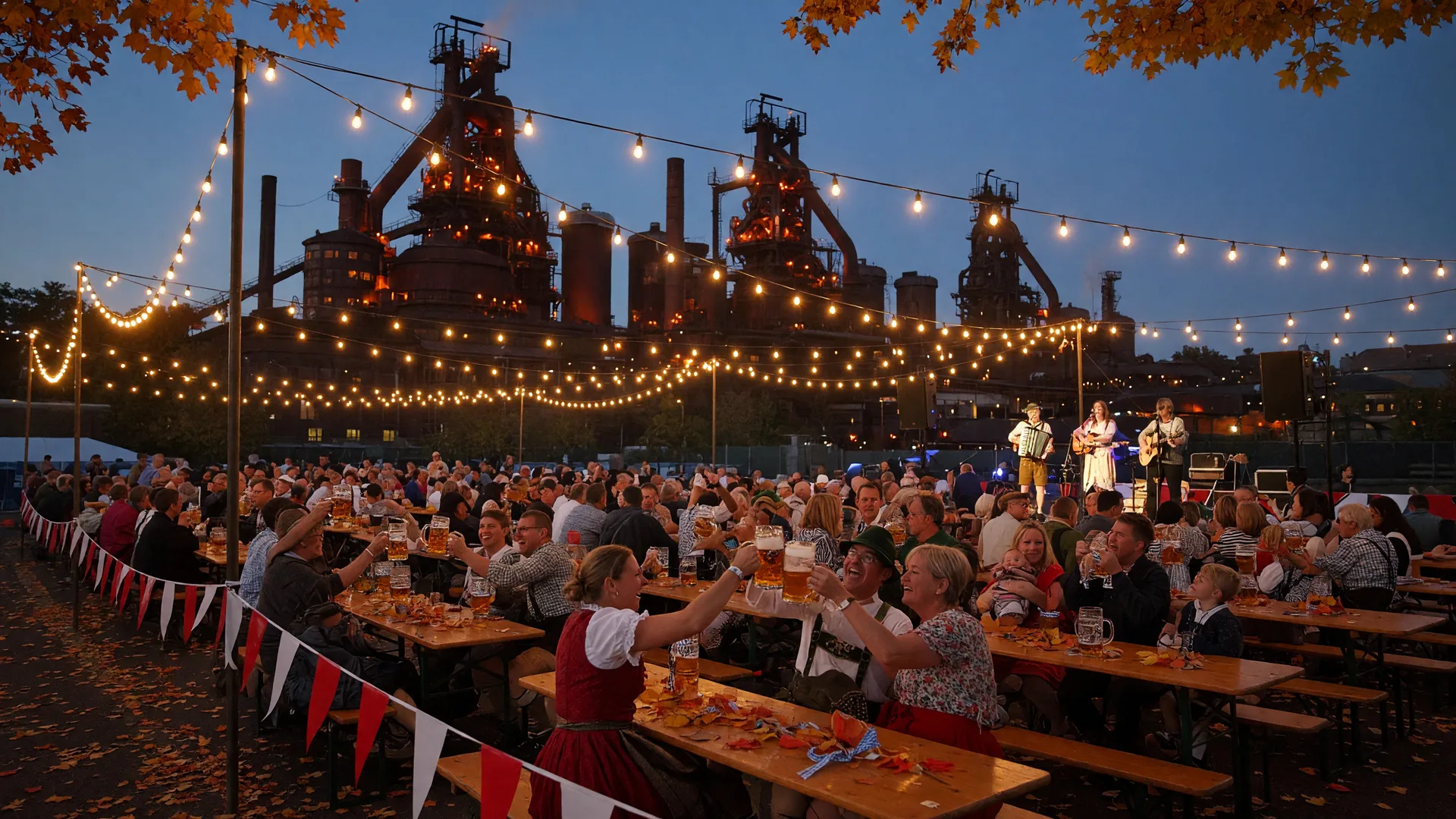 Community celebration at Oktoberfest at SteelStacks in SteelStacks, Bethlehem, PA