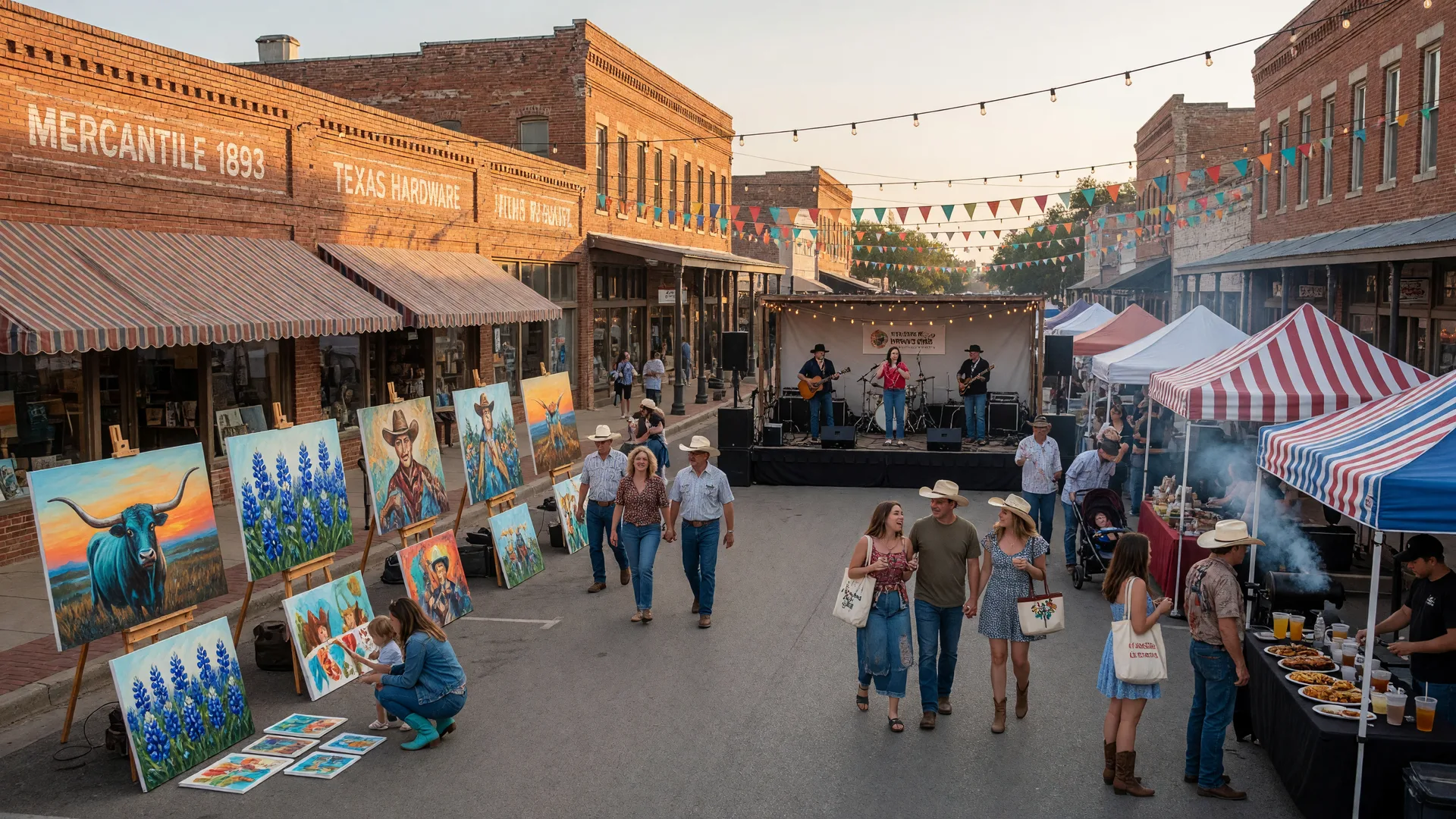Texas Arts & Music Festival in Downtown Brenham, Texas