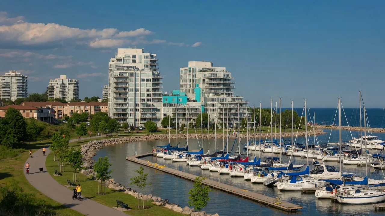 Pickering waterfront on Lake Ontario