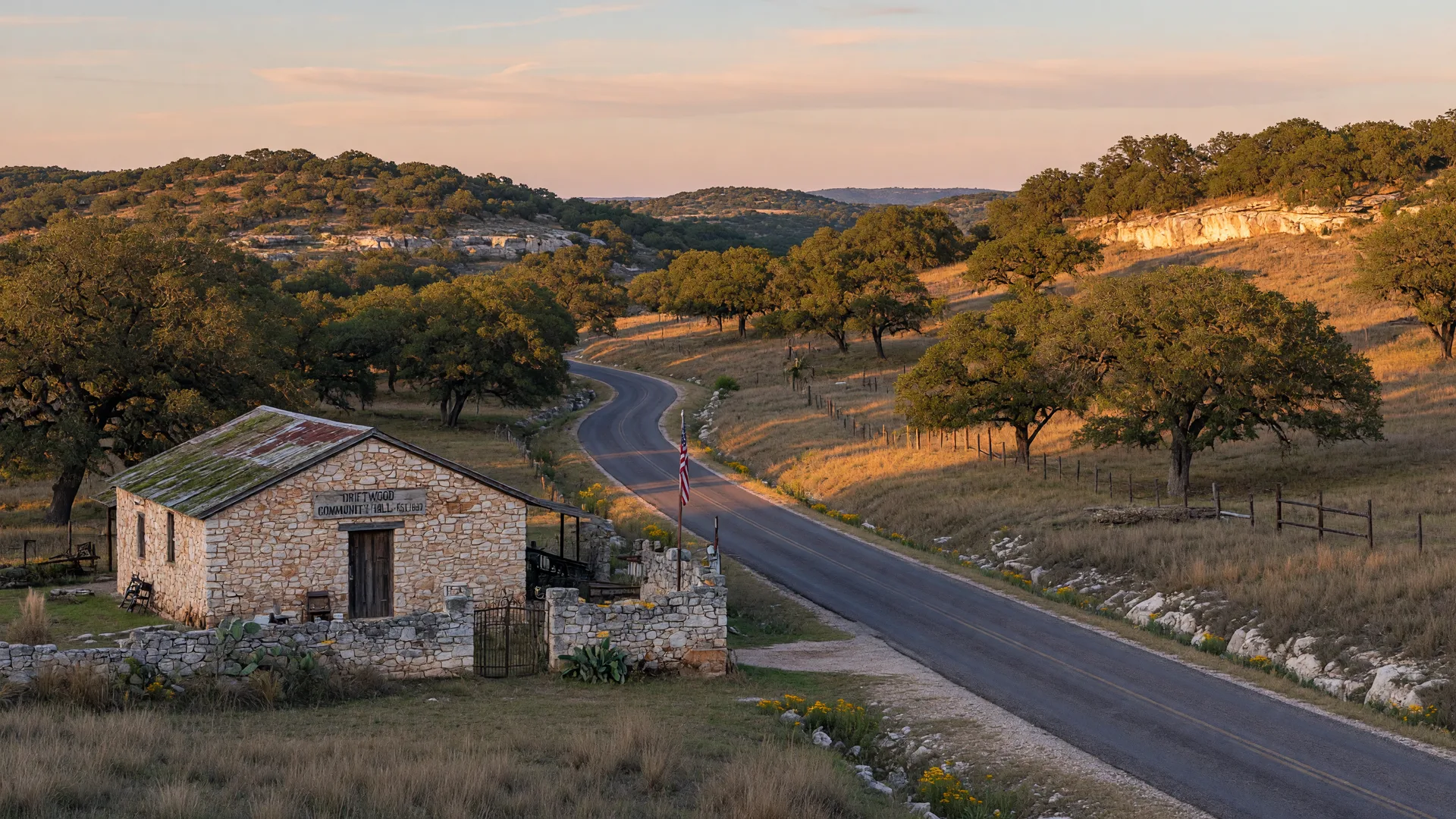 Driftwood community in the Wimberley Texas Hill Country area