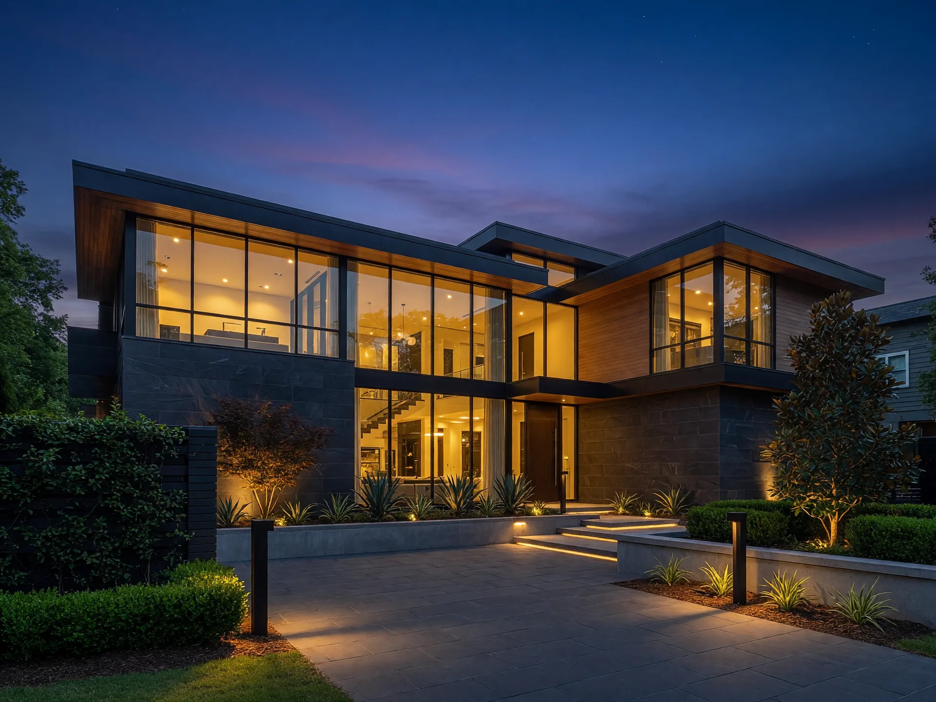 Smyrna neighborhood at dusk